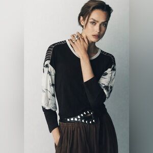 ANTHROPOLOGIE TINY MIX FABRIC TOP